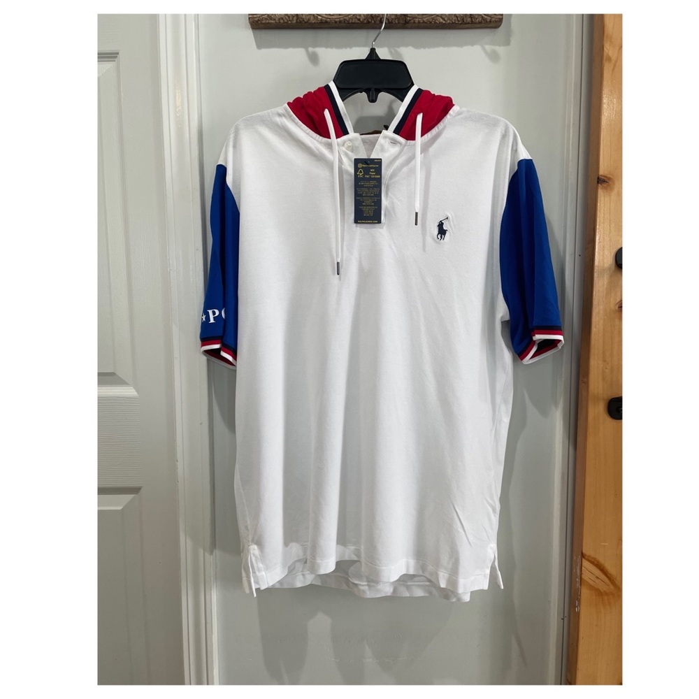 Polo Ralph Lauren mens short sleeve hoodie, large